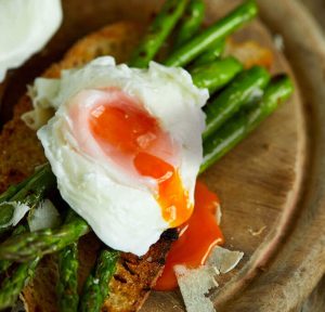 cotswold legbar poached egg